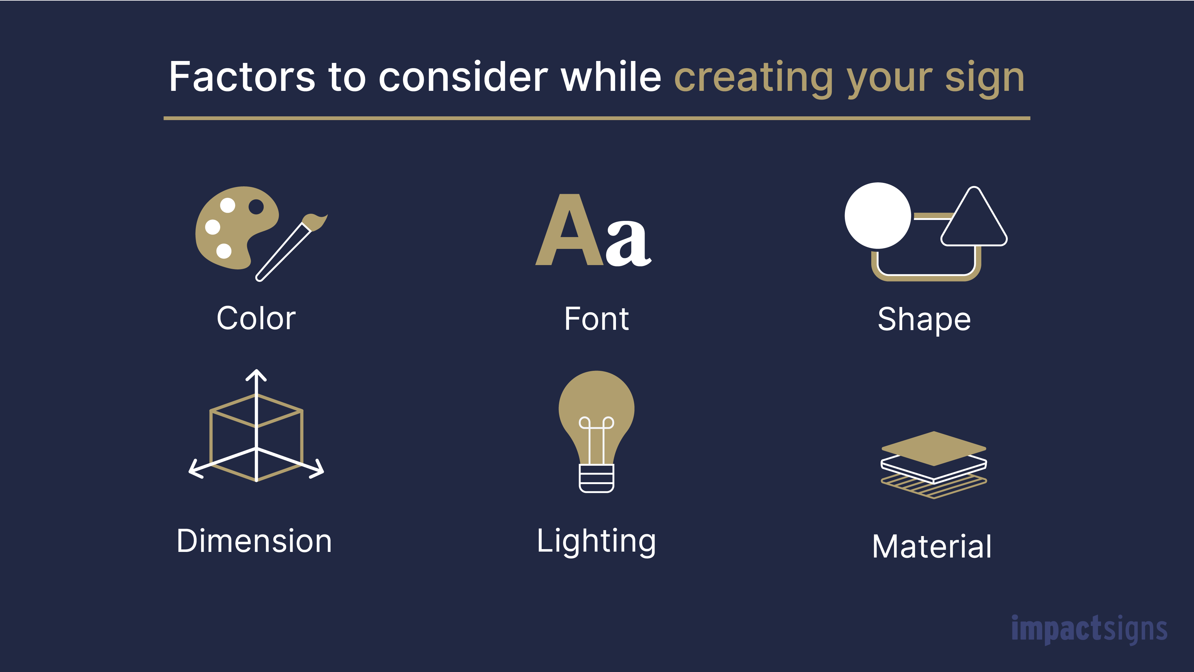 Factors to consider while creating your sign 