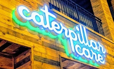 LED neon sign for the brand Caterpillar Care