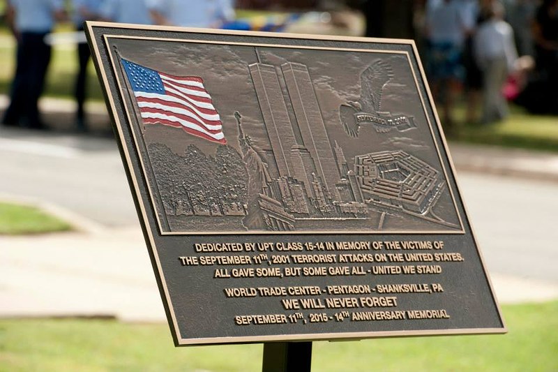 Bronze plaque with custom inscription and engraving