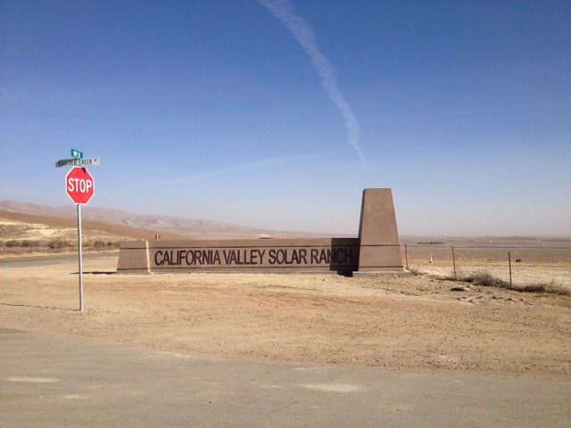 Corten steel letters finding application in a monument sign for Betchel California Solar Ranch