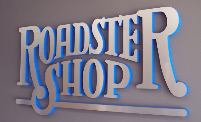 Interior lobby sign for retail store